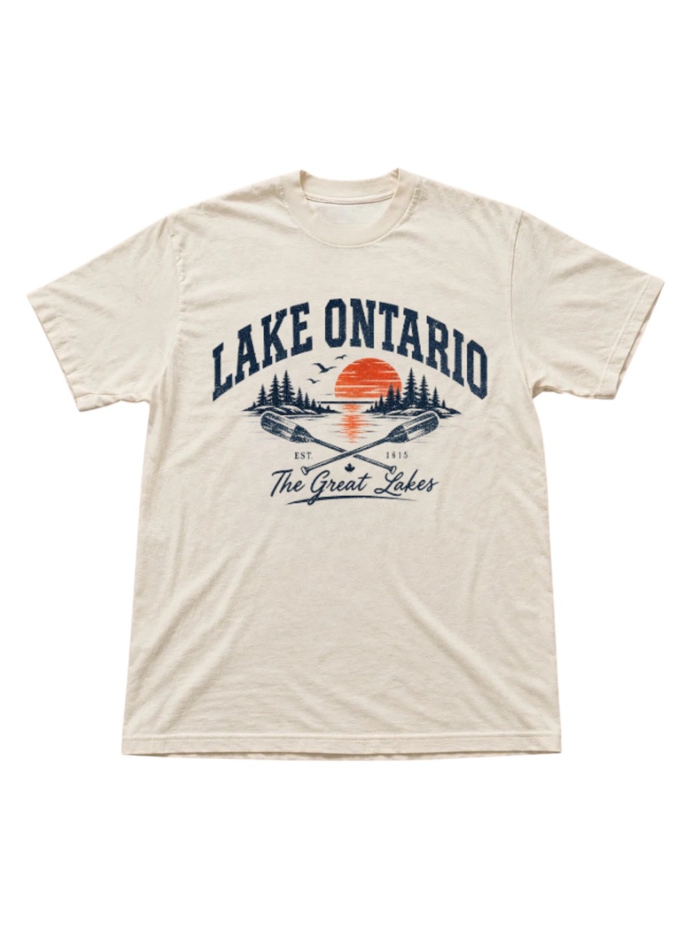 Gildan Lake Ontario Graphic Tee - Cream
